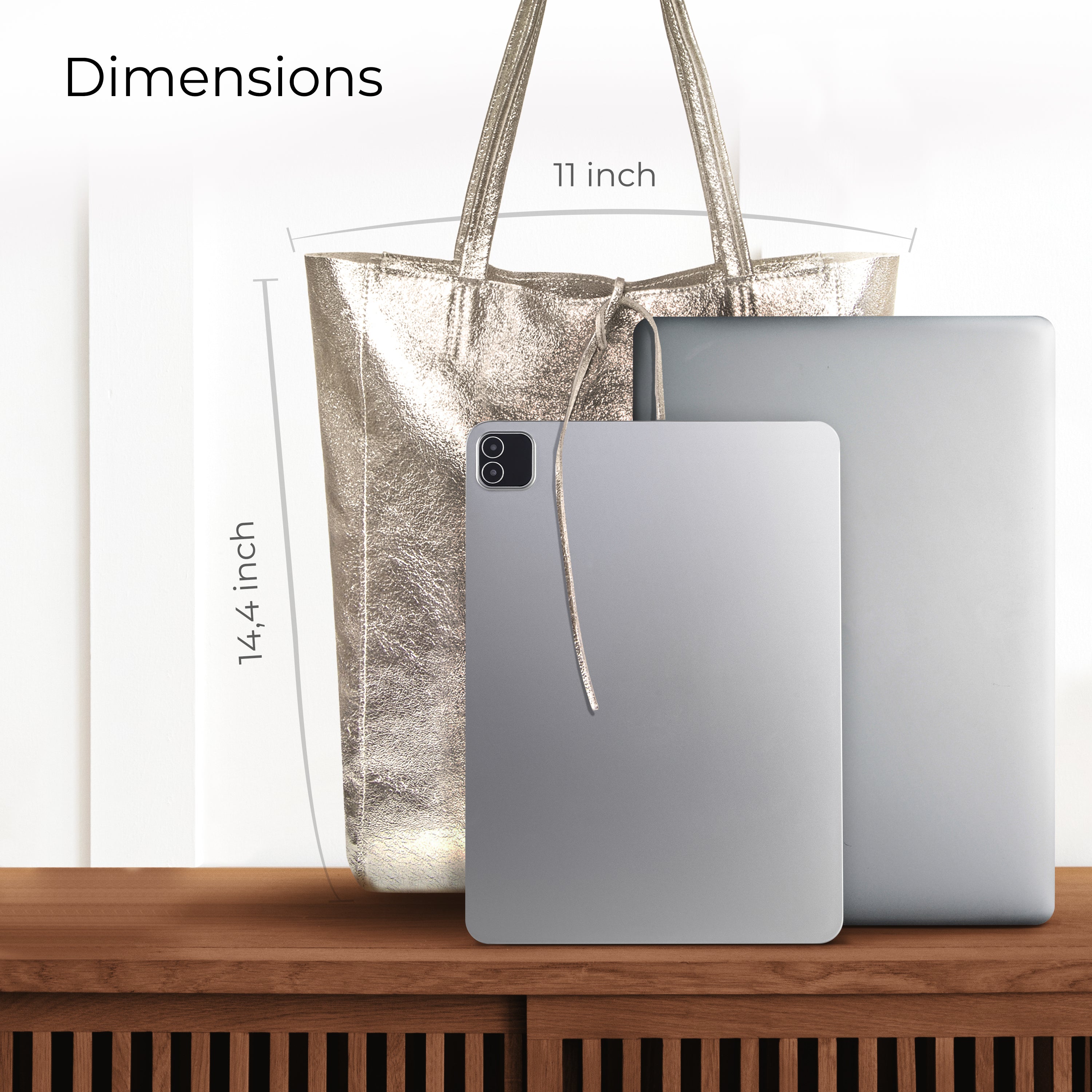 Metallic Suede Leather Tote Bag 201718