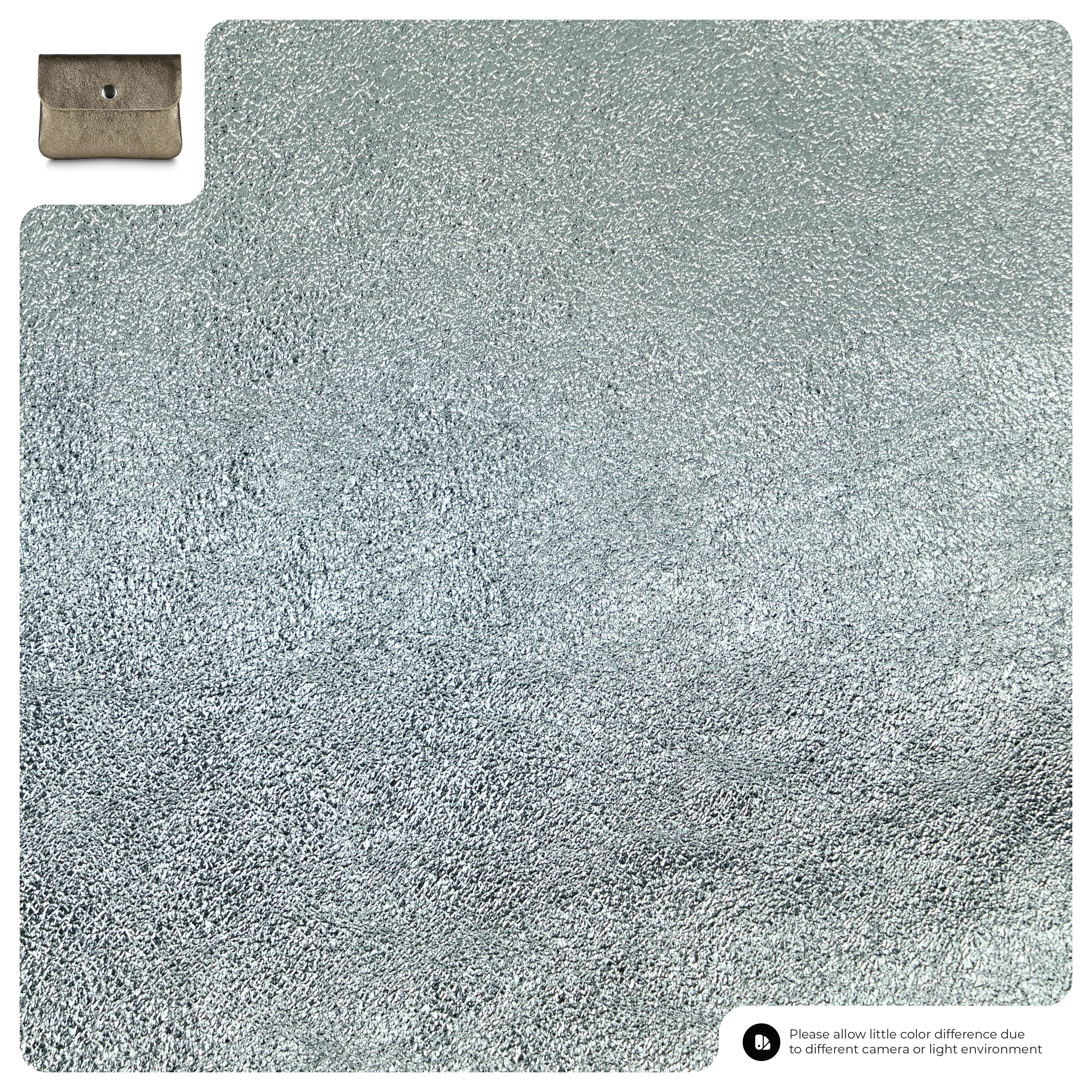 Metallic Suede Leather Wallet 000350