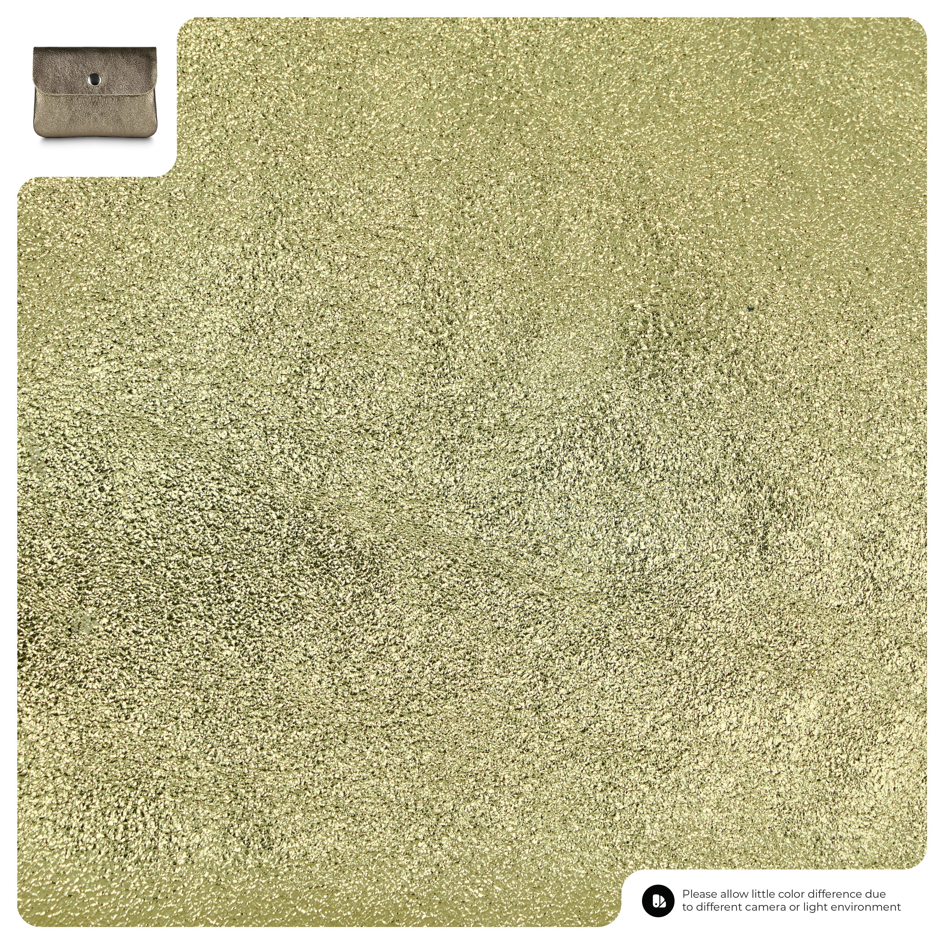 Metallic Suede Leather Wallet 000350