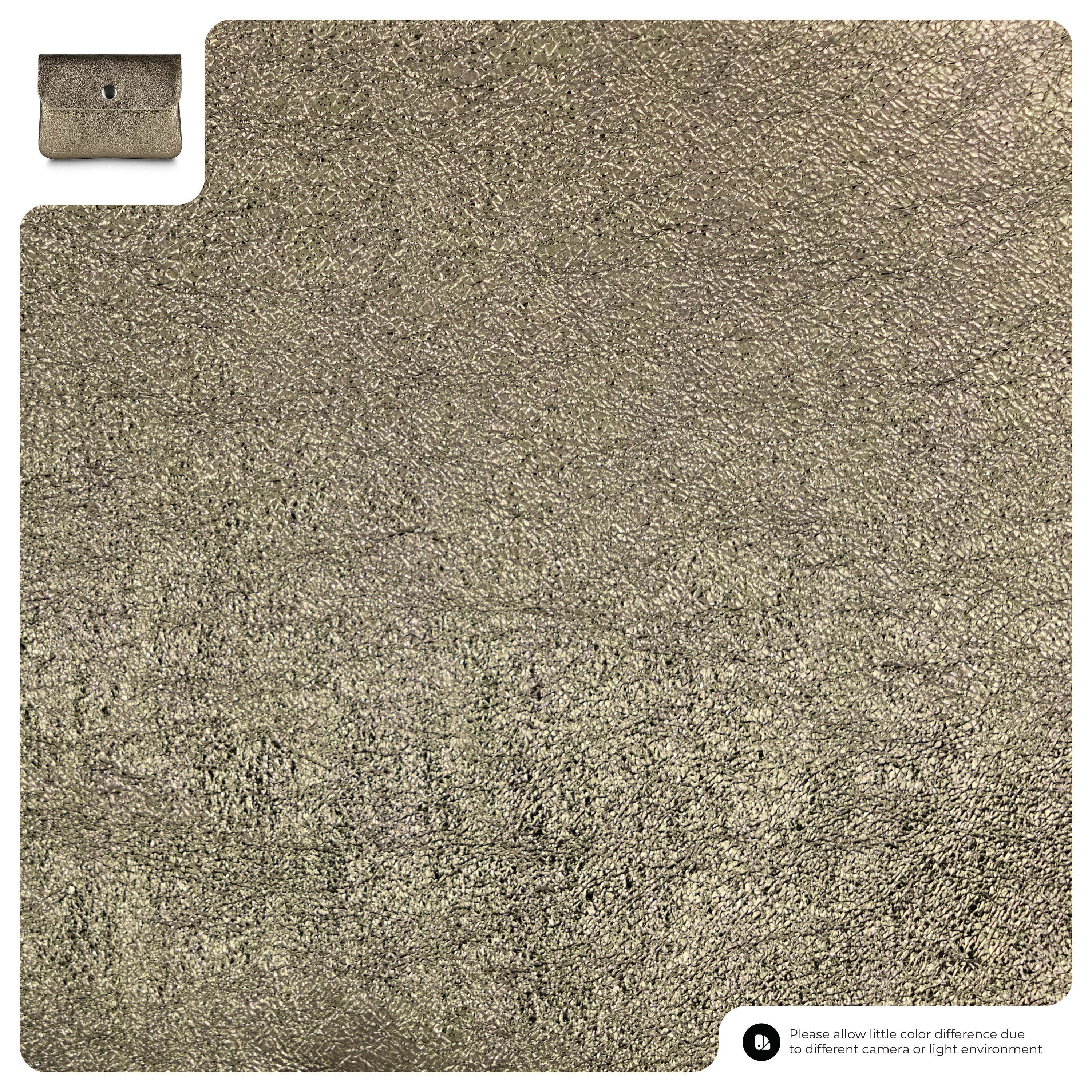 Metallic Suede Leather Wallet 000350