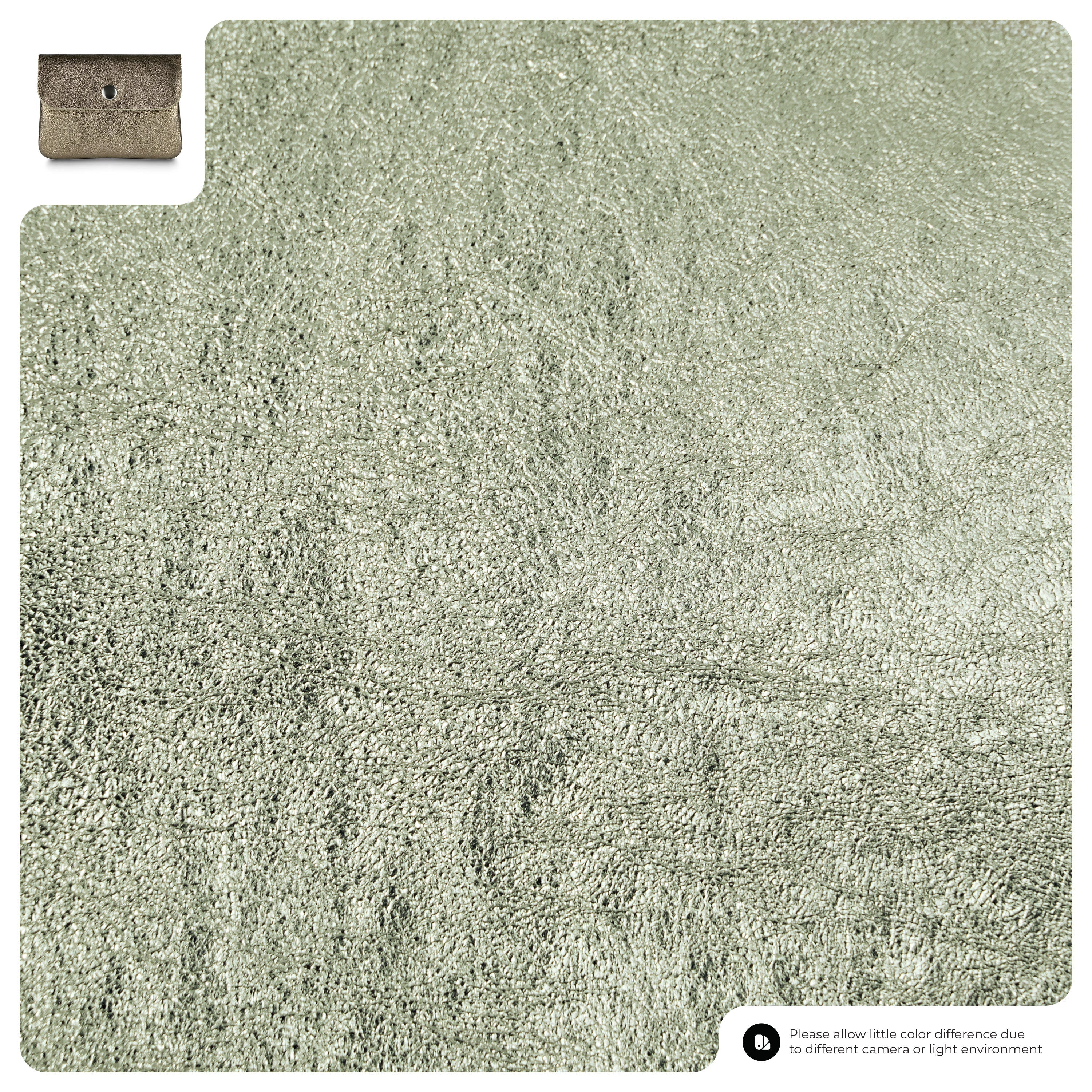 Metallic Suede Leather Wallet 000350