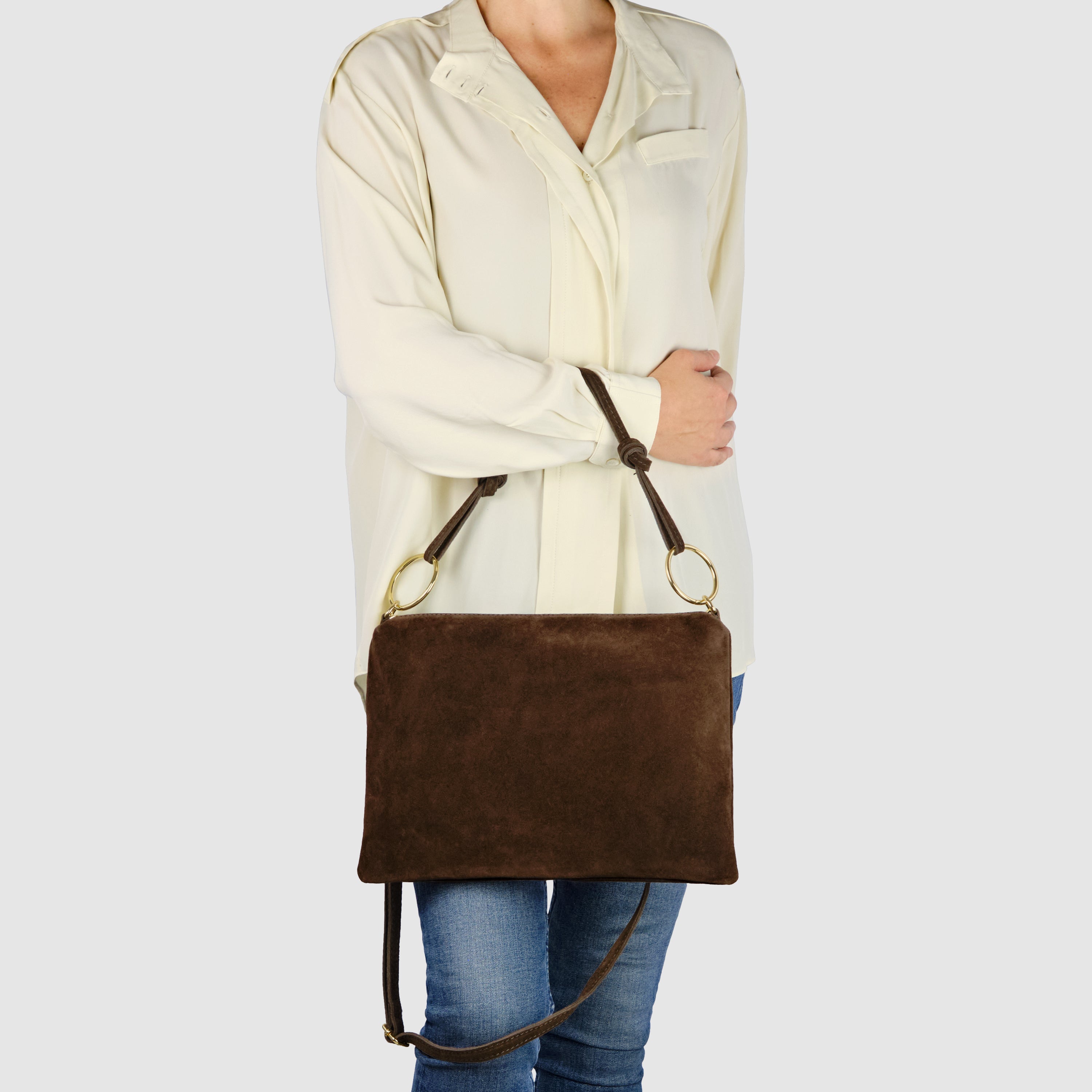 Suede Leather Shoulder Bag 171551