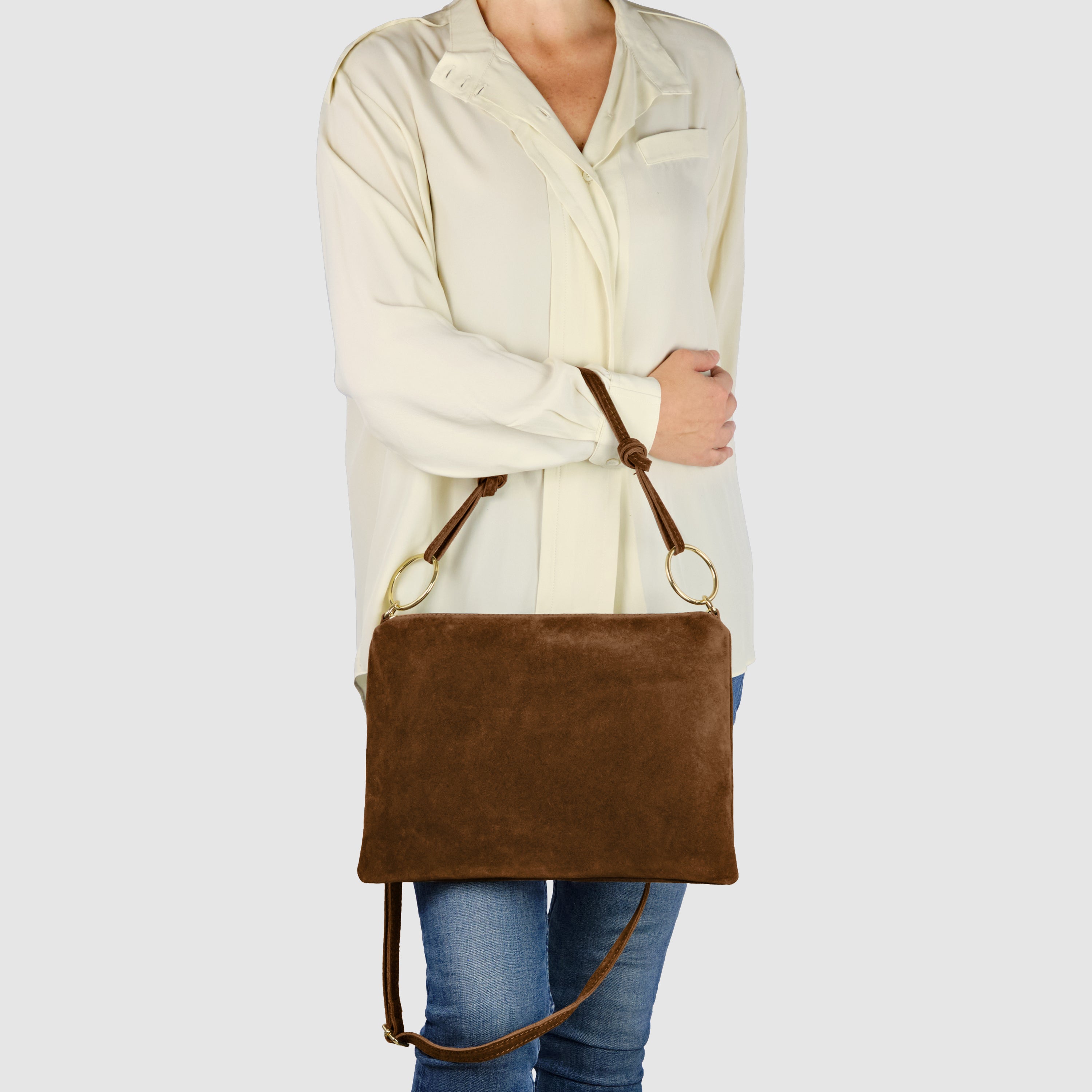 Suede Leather Shoulder Bag 171551