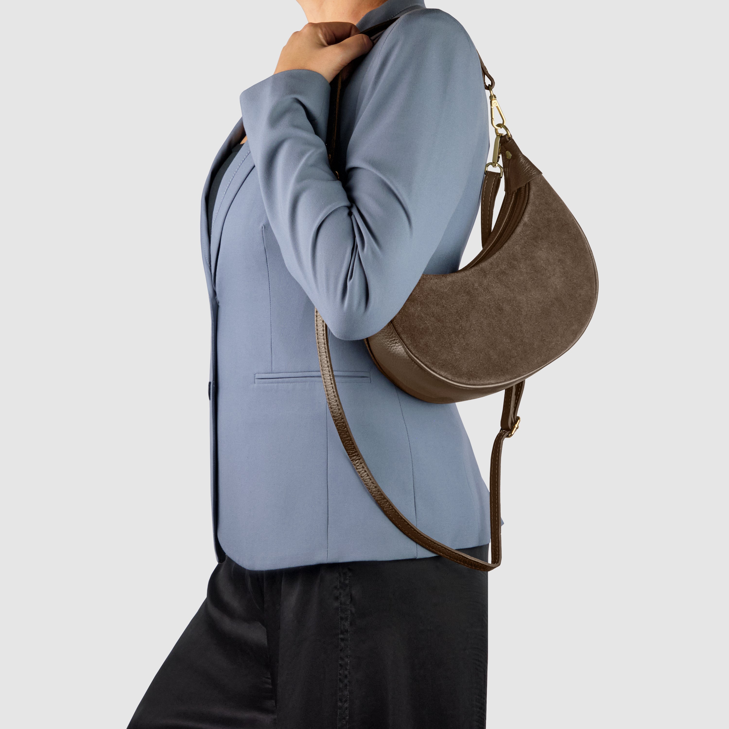 Suede Leather Shoulder Bag 222024