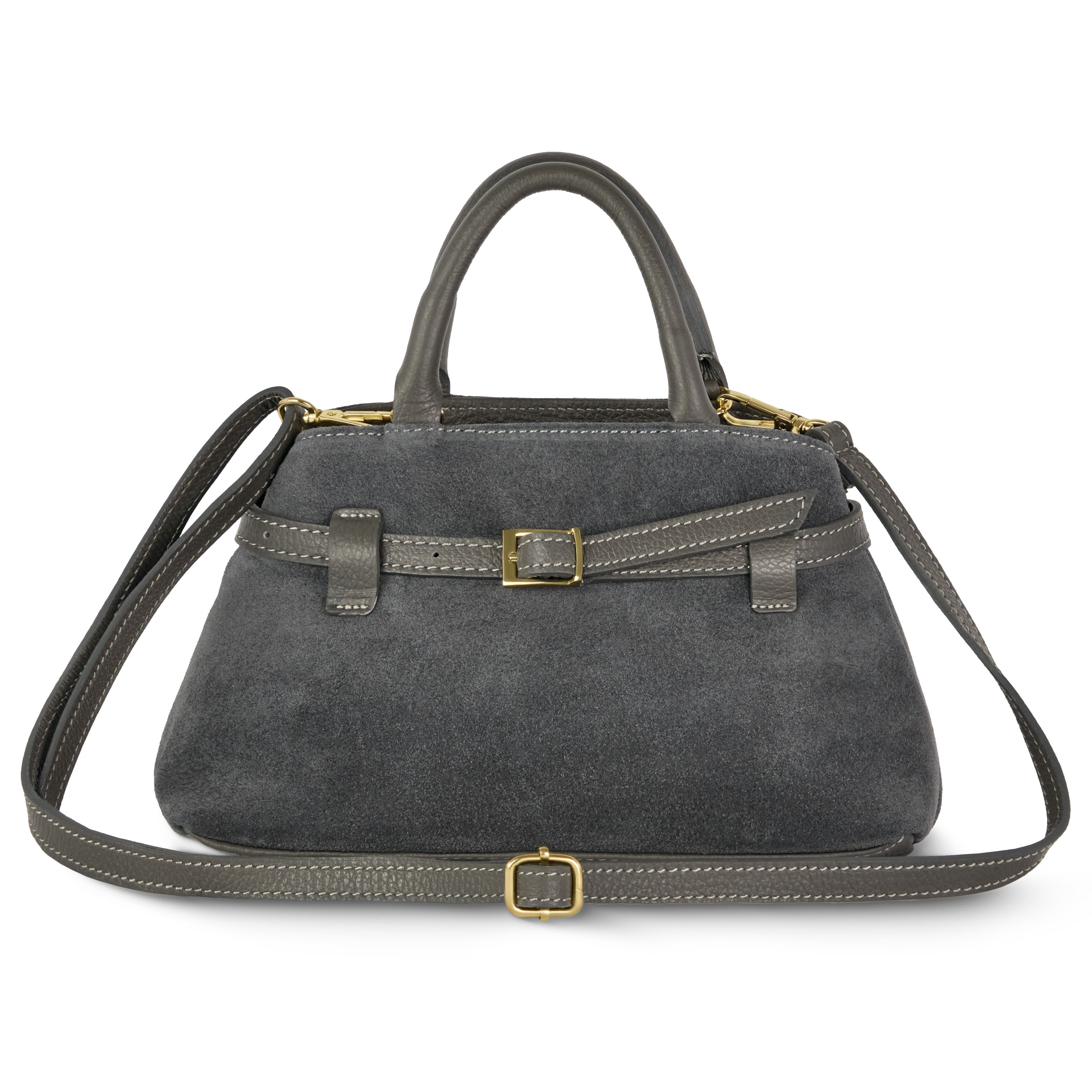 Suede Leather Top-Handle Bag 252352