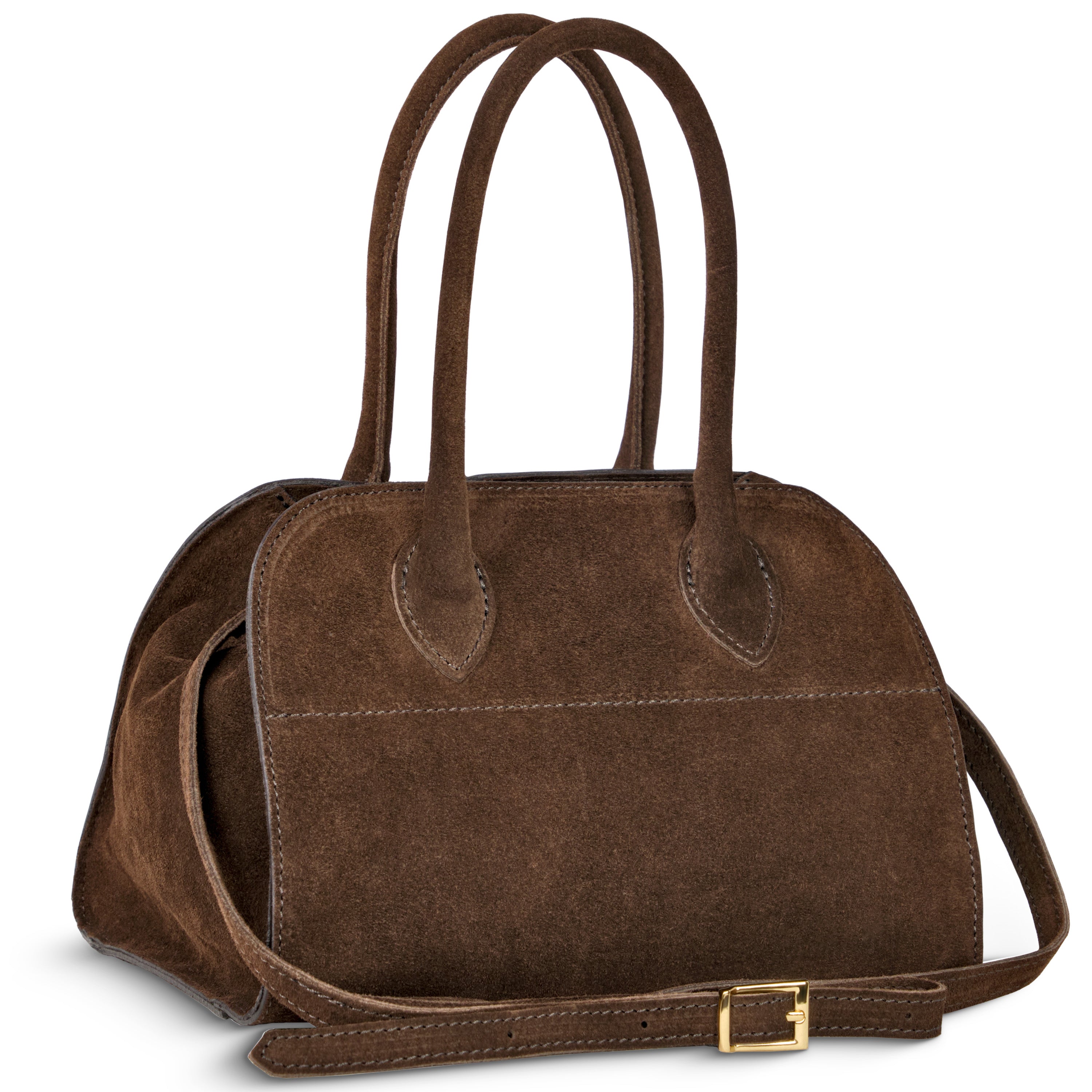 Suede Leather Top-Handle Bag 302811