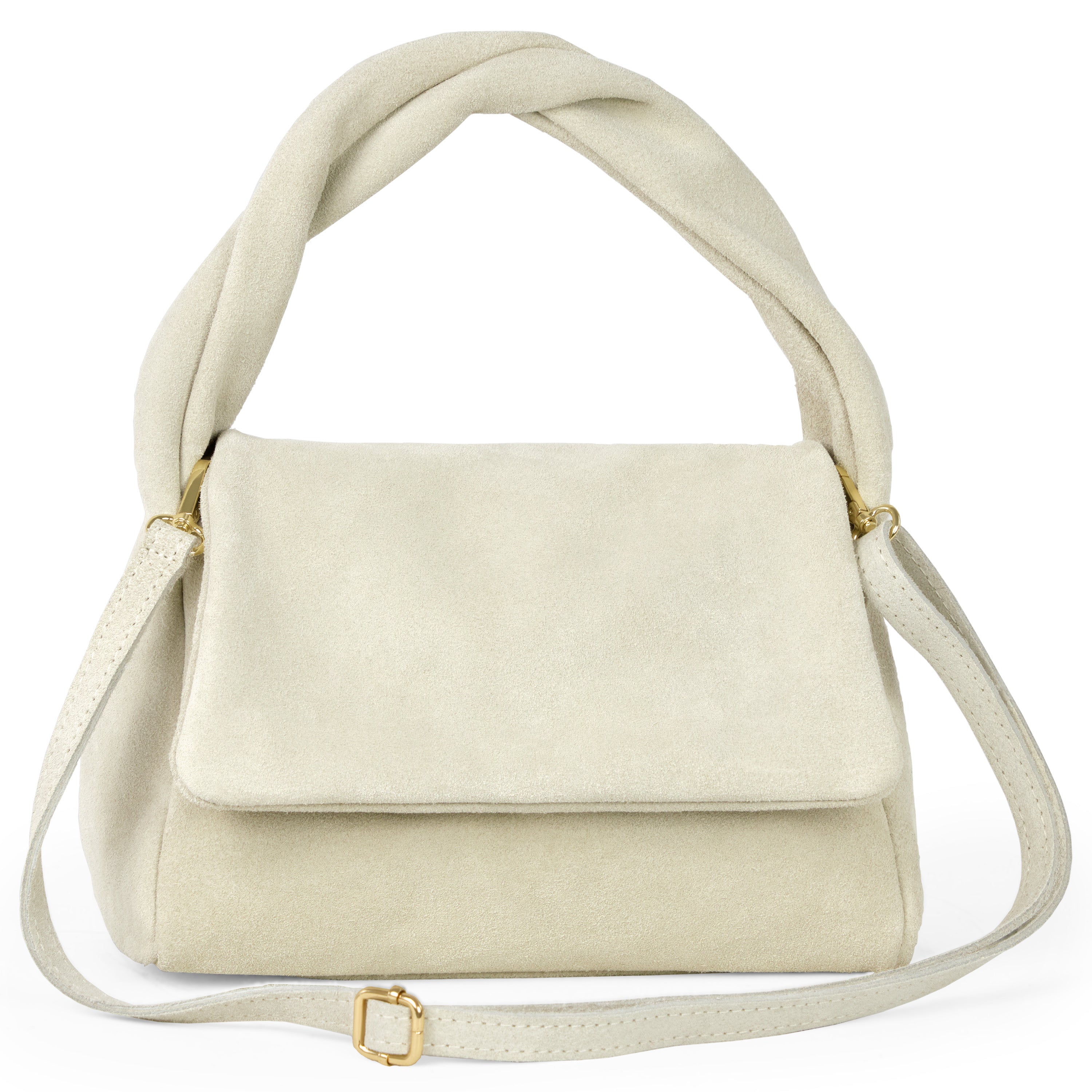 Suede Leather Top-Handle Bag 262495