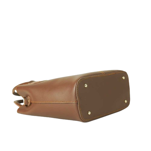 Compact Brown Leather HandBag – Stylish & Versatile Everyday Handbag