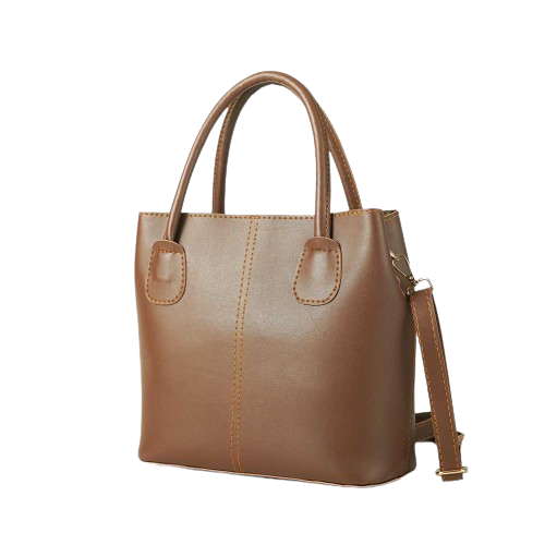 Compact Brown Leather HandBag – Stylish & Versatile Everyday Handbag