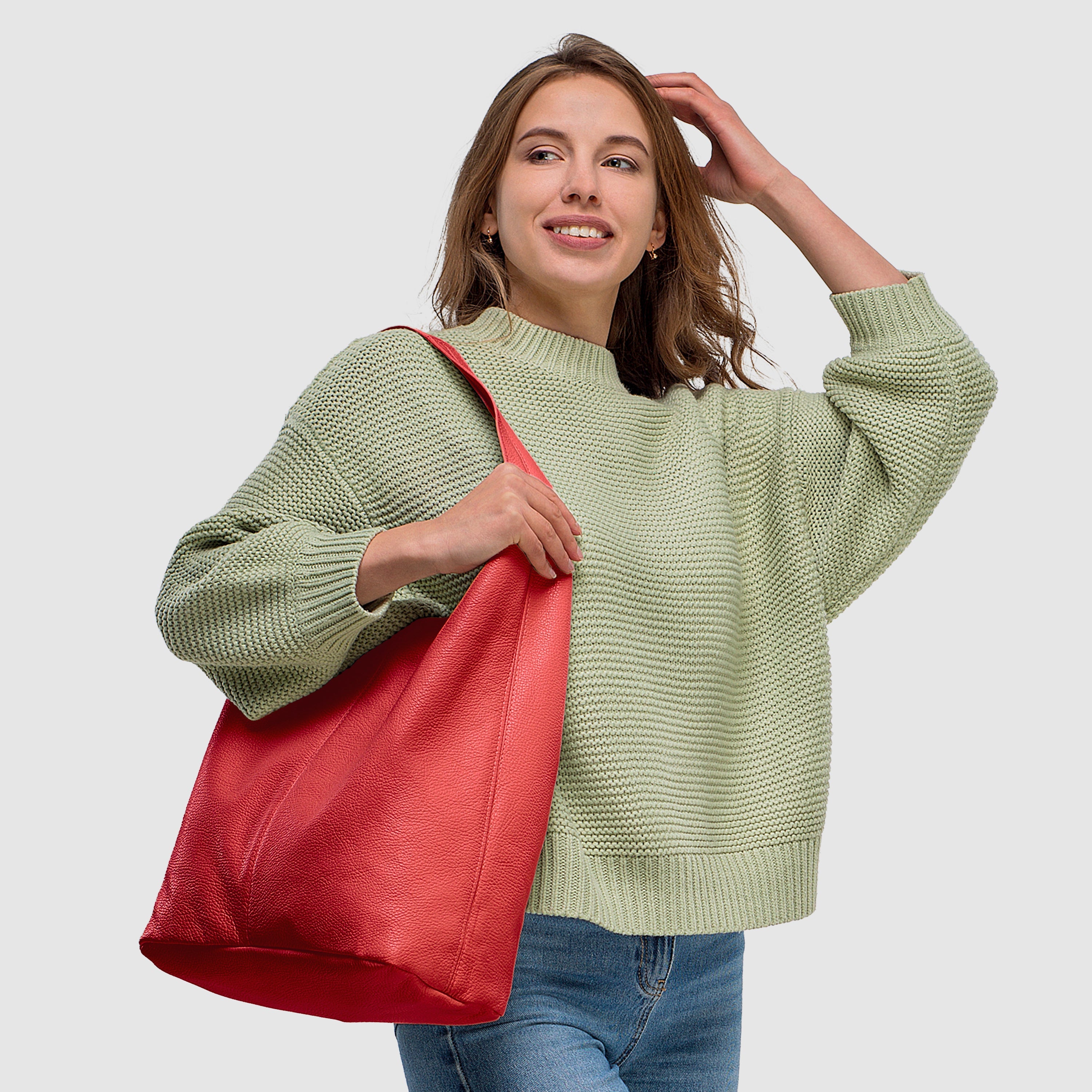 Calf Leather Hobo Bag 011943