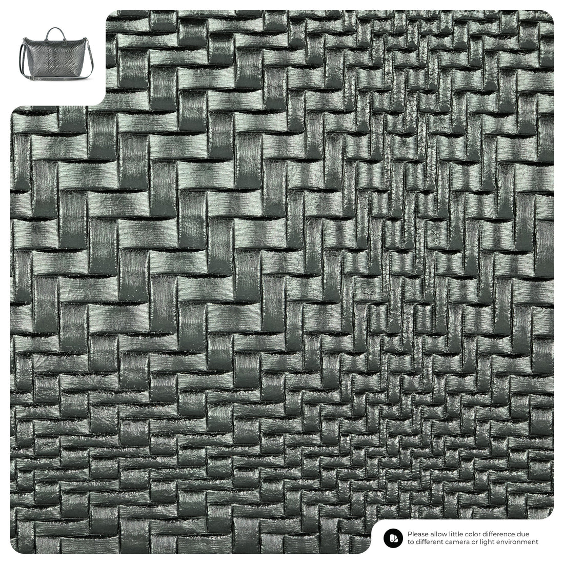 Grid Metallic Suede Leather Top-Handle Bag 112334