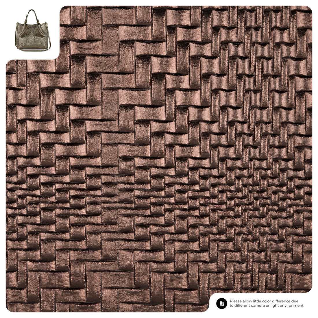 Grid Metallic Suede Leather Top-Handle Bag 112615