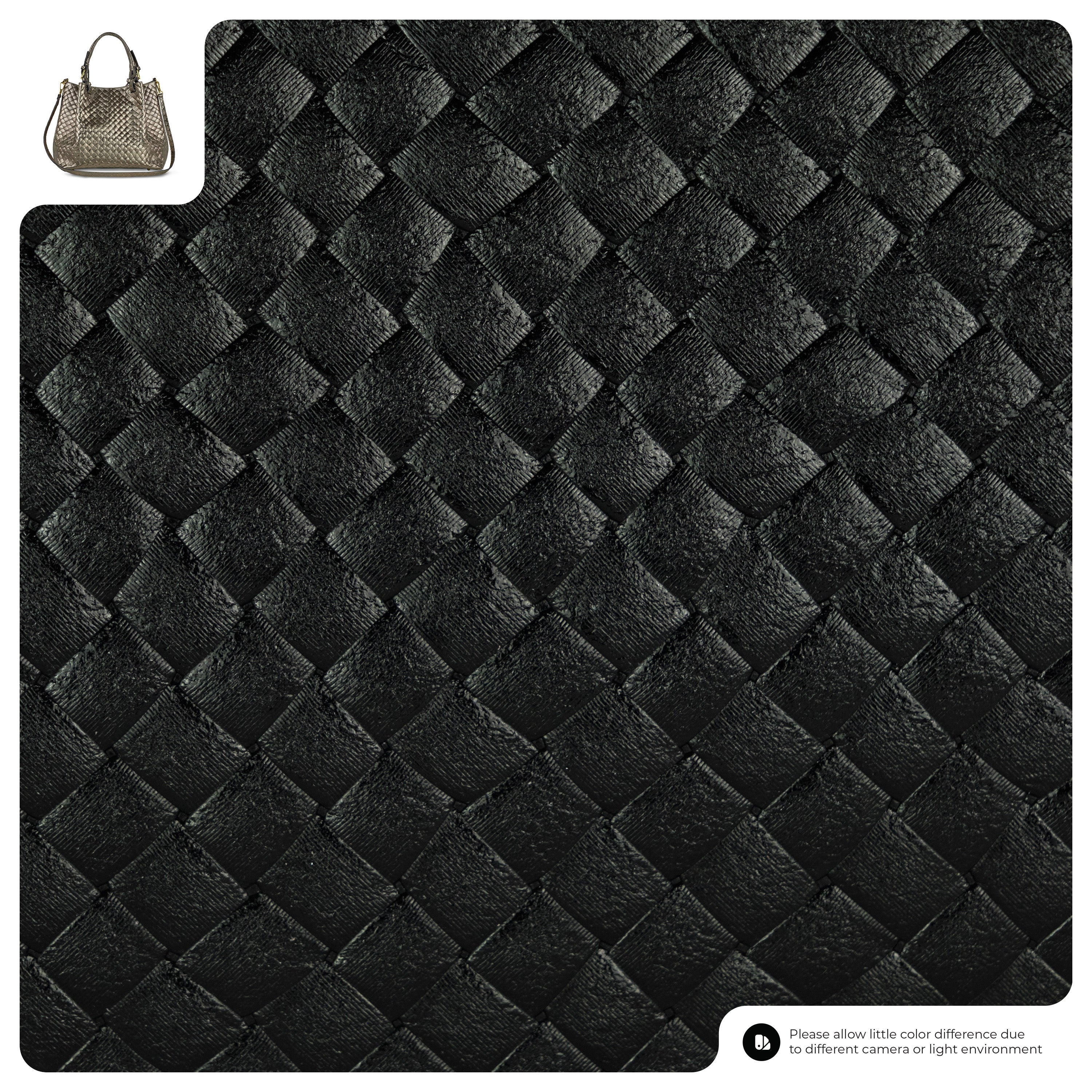 Weave Metallic Suede Leather Top-Handle Bag 112615